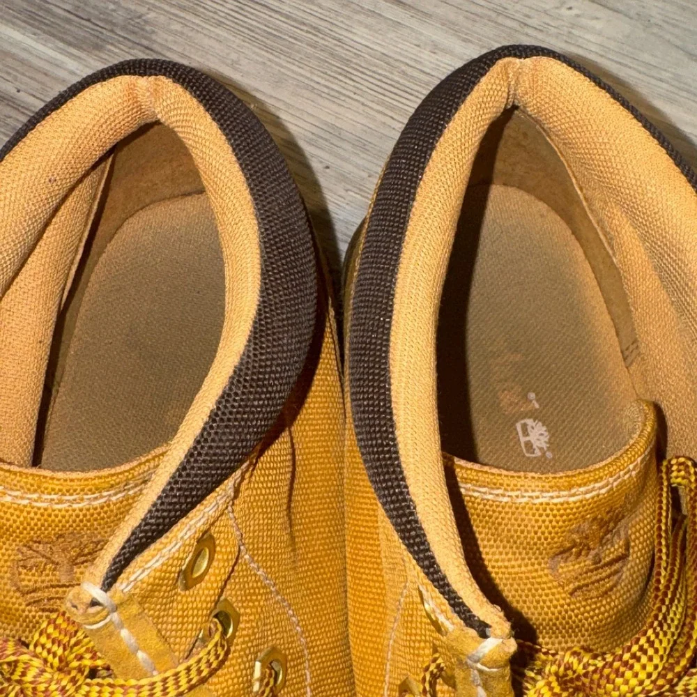 Timberland Groveton Canvas Moc Toe Shoes Men's Mustard Brown‎ Size 11